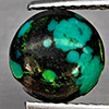 Natural Multi Color Green Turquoise 1.14 Ct. Round Shape Cabochon 8.3 Mm Gemstone from india