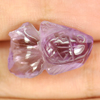 Purple Amethyst 7.96 Ct. Fish Carving 17.3 x 11.4 Mm. Natural Gemstone Unheated