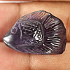 Purple Amethyst 17.98 Ct. Fish Carving 22 x 15.7 Mm. Natural Gem Unheated Brazil Purple Amethyst 17.98 Ct. Fish Carving 22 x 15.7 Mm. Natural Gem Unheated Brazil