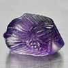 Violet Amethyst 8.36 Ct. Fish Carving 15.7 x 14.4 Mm Natural Gem Unheated Brazil Violet Amethyst 8.36 Ct. Fish Carving 15.7 x 14.4 Mm Natural Gem Unheated Brazil