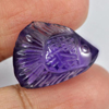 Purple Amethyst 12.16 Ct. Fish Carving 20 x 14.9 Mm. Natural Gemstone Unheated Purple Amethyst 12.16 Ct. Fish Carving 20 x 14.9 Mm. Natural Gemstone Unheated