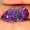 Unheated 20.73 Ct. Fish Carving Natural Gemstone Purple Amethyst From Brazil