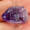 Unheated 8.00 Ct. Fish Carving Natural Gemstone Violet Amethyst