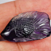 Unheated 20.55 Ct. Fish Carving Natural Gem Violet Amethyst Brazil