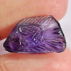 Unheated 7.04 Ct. Fish Carving Natural Gemstone Violet Amethyst Brazil