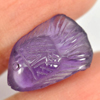 Violet Amethyst 7.00 Ct. Fish Carving 17.3 x 11.5 Mm Natural Gem Unheated Brazil Violet Amethyst 7.00 Ct. Fish Carving 17.3 x 11.5 Mm Natural Gem Unheated Brazil
