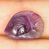 Unheated 5.03 Ct. Fish Carving Natural Gem Violet Amethyst Brazil