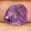 7.46 Ct. Beautiful Natural Gem Violet Fish Carving Amethyst Brazil