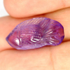 Purple Amethyst 10.84 Ct. Fish Carving 23 x 11.7 Mm. Natural Gemstone Unheated