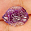 Nice Gem 3.58 Ct. Fish Carving Natural Violet Amethyst Brazil