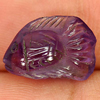 3.80 Ct. Fish Carving Natural Gemstone Violet Amethyst Unheated