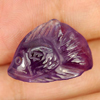 Violet Amethyst 7.01 Ct. Fish Carving 16.7 x 11.8 Mm Natural Gem Unheated Brazil