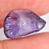 Unheated 6.51 Ct. Nice Fish Carving Natural Gem Violet Amethyst Brazil
