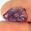 3.64 Ct. Beautiful Fish Carving Natural Gem Violet Amethyst Brazil