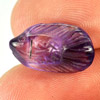 Violet Amethyst 4.66 Ct. Fish Carving 16.2 x 9.6 Mm. Natural Gem Unheated Brazil