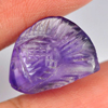 5.95 Ct. Fish Carving Natural Gem Violet Amethyst Unheated