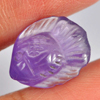 Purple Amethyst Fish Carving 3.62 Ct. Natural Gemstone Unheated