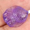 Unheated 5.63 Ct. Lovely Natural Gem Violet Amethyst Fish Carving