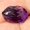 Natural Gem 4.28 Ct. Good Fish Carving Violet Amethyst Unheated