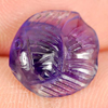 Purple Amethyst 3.52 Ct. Fish Carving 11.3 x 11.1 Mm. Natural Gemstone Unheated