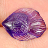 Good Natural Gem 6.21 Ct. Fish Carving Violet Amethyst From Brazil
