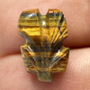 5.51 Ct. Nice Color Carving Leaves Natural Golden Tiger Eye