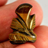 Unheated 7.96 Ct. Good Color Carving Leaves Natural Golden Tiger Eye Unheated 7.96 Ct. Good Color Carving Leaves Natural Golden Tiger Eye