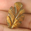 8.74 Ct. Beauty Color Carving Leaves Natural Golden Tiger Eye