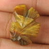 6.57 Ct. Beauty Color Carving Leaves Natural Golden Tiger Eye
