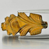 Beauty Color 9.87 Ct. Carving Leaves Natural Golden Tiger Eye