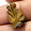 9.02 Ct. Lovely Carving Leaves Natural Yellow Golden Tiger Eye From Thailand