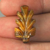 7.11 Ct. Vivid Color Carving Leaves Natural Golden Tiger Eye Unheated