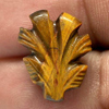 8.02 Ct. Nice Color Carving Leaves Natural Golden Tiger Eye