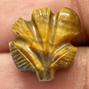 8.72 Ct. Alluring Color Carving Leaves Natural Golden Tiger Eye