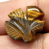 8.31 Ct. Carving Leaves Natural Golden Tiger Eye From Thailand