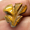 8.31 Ct. Vivid Color Carving Leaves Natural Golden Tiger Eye