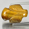 Beauty Color 9.02 Ct. Carving Leaves Natural Golden Tiger Eye