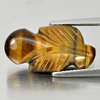 Beauty Color 8.01 Ct. Carving Leaves Natural Golden Tiger Eye From Thailand