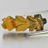 Vivid Color 8.00 Ct. Carving Leaves Natural Golden Tiger Eye