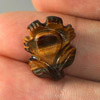 9.12 Ct. Charming Color Carving Leaves Natural Golden Tiger Eye Unheated