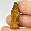 Golden Tiger Eye 15.42 Ct. Guan Yin Carving Size 32 x 11.5 Mm. Natural Unheated