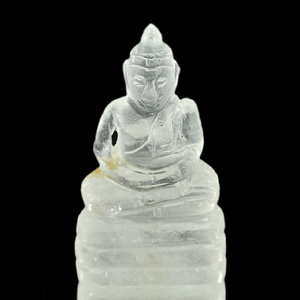 69.63 Ct. Buddha Carving Natural White Quartz Unheated