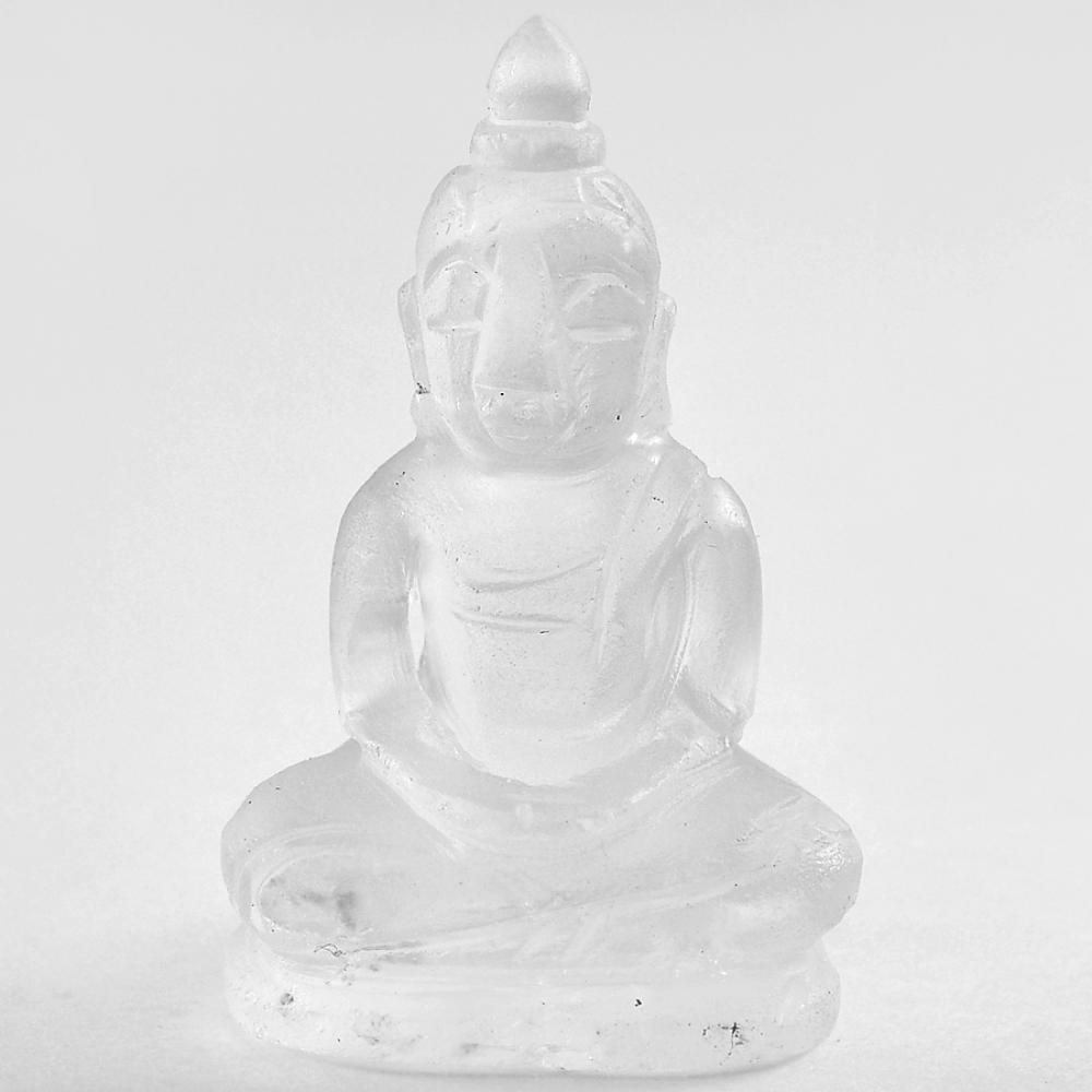 Unheated 50.50 Ct. Natural White Quartz Buddha Carving From Thailand