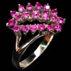 3.14 G. Pink Cubic Zirconia Sterling Silver Ring Sz 7