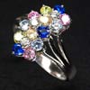 5.04 G. Best Cubic Zirconia Sterling Silver Ring Sz 8