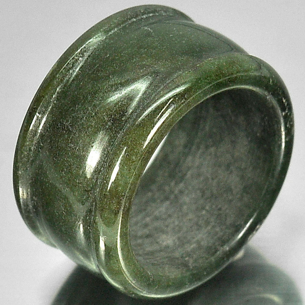 Green Jade Ring Size 10.5 Unheated Natural Gemstone 51.44 Ct.