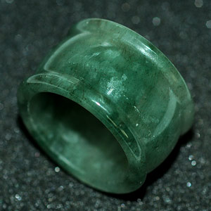 54.95 Ct. Natural Green White Ring Jade Thailand Sz 10