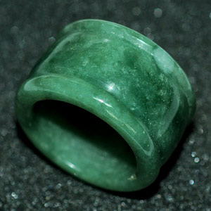 56.62 Ct. Natural Green Ring Jade Thailand Size 9.5