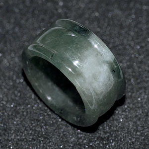 54.94 Ct. Good Natural White Green Ring Jade Thailand