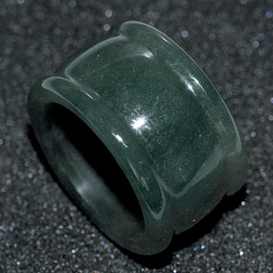 57.19 Ct. Good Natural White Green Ring Jade Thailand